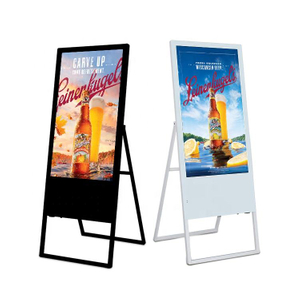 Máquina de publicidad de fotomatón con pantalla táctil de alta calidad, señalización digital portátil